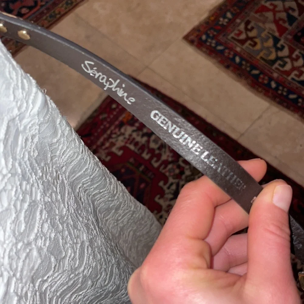 Pietro Brunelli size small NWOT size small maternity lace dress w leather belt - Picture 6 of 6